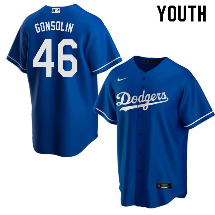 Nike Youth #46 Tony Gonsolin Los Angeles Dodgers Baseball Jerseys Sale-Blue - Click Image to Close